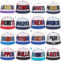 2024 All Team Mix Colour Fan's Basketball USA College New York Baseball Adjustable Hat Men Vintage Flat Sport Base Ball Snapback Caps Letters Bone Chapeau Mar8-06