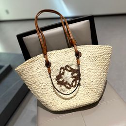 tote bag designer bag new orange girl french vine woven grass woven bag with countryside style woven shoulder bag beach vacation handbag