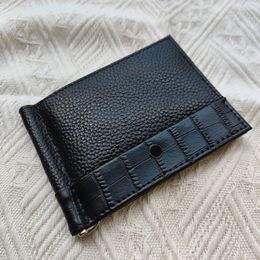 New Men Fashion Wallet Card Holder High Quality Leather European Trend Black Red Bag Short Portfolio Driver's Licence Case Cr308G