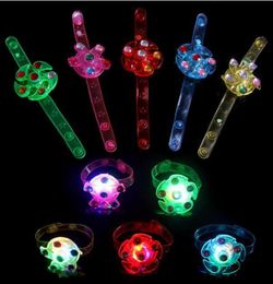 Children Luminous Bracelets Lighting Gyro Bracelet Bright Rotating Hand Rings Wrist Toy Watch Birthday Gifts School Gifts9644061