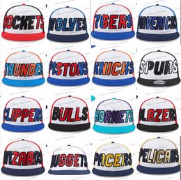 2024 All Team Mix Colour Fan's Basketball USA College New York Baseball Adjustable Hat Men Vintage Flat Sport Base Ball Snapback Caps Letters Bone Chapeau Mar8-05