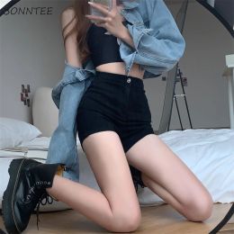 Shorts Denim Shorts Women Skinny High Waist Black Cool Sexy Basic Girlish Allmatch Streetwear Ins Retro Chic Ulzzang Y2k Aesthetic New