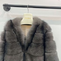 Little Purple Sable 2023 Winter New Full Skin Fox Fur Grass Loose And Elegant Style Young Coat For Women 208187
