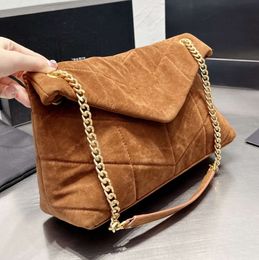 Shoulder Bag Designer Women Loulou Puffer Suede Messenger France Brand Y Quilted Leather Crossbody Handbag Lady Double Chain Straps