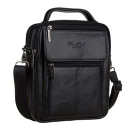 100% Genuine Leather Bag top-handle Men Bags Male Shoulder Cross body Bags Messenger Small Flap Casual Handbags Men Tote Bag240e