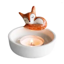 Candle Holders Animal Figurine Holder Resin Sculpture Scented Cute 3D Tealight Home Decoration Accessories