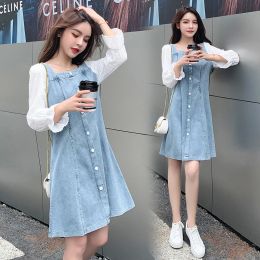 Dresses 832# Maternity Clothes Nursing Dress Spring Autumn Loose Stylish Dress for Pregnant Women Pregnancy Clothes Breastfeeding Dress