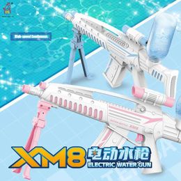 Gun Toys Summer Rechargeable Electric Automatic XM8 Water Gun Swimming Pool Water Beach Outdoor Toys Boys Girls Children Birthday GiftL2403