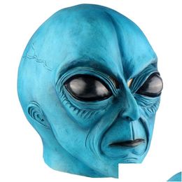 Party Decoration Alien Latex Mask For Adt Mardi Gras Halloween Cosplay Masquerade Costum Props Huanted House 220915 Drop Delivery Dhoba