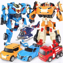 Anime Manga Korean Tobot Transformation robot toy cartoon brother Tobot transformation car action picture childrens gift large car J240308