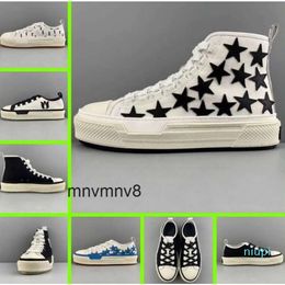 Black amirliness amari i amri amirirliness am ami ri shoes sneakers Dress Fashion Casual Brand Arrivals Star Same Men's High top Canvas Round toe Size 38-45