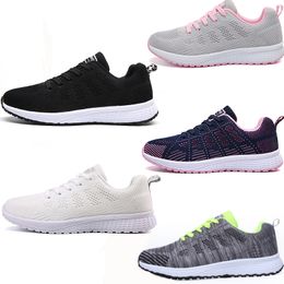 Flying Weaving Sports Shoes MEN Women's Mesh Casual Flat White Black Touring Shoes GAI Little White 35-44 49