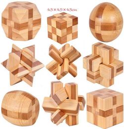 IQ Brain Teaser Kong Ming Lock 3D Wooden Interlocking Burr Puzzles Game Toy For Adults Kids OOA39612841815