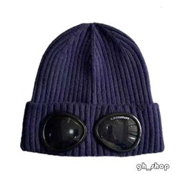 CP Caps Men's Designer Ribbed Knit Lens Hats Women's Extra Fine Merino Wool Goggle Beanie Official Website Version 867