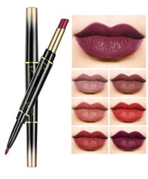 2 In 1 Lip liner Pencil Doubleend Waterproof Nude Color Sexy Lipstick Pencil Longlasting Women Makeup rossetto5434363