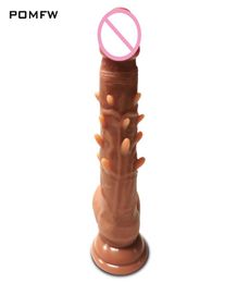 Big Dildo Erotic Soft Doublelayer Silicone Long Dildos Realistic Penis Suction Cup Dick for Anal Orgasm Adult Sex Toy for Womanhe3411531