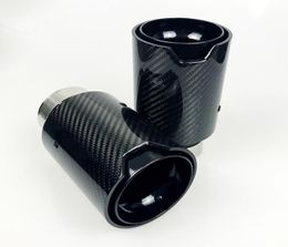 1pcs Universal M LOGO Carbon Fiber Exhaust pipes tips For BMW f20 f32 f34 f225012724