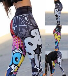 Women Yoga Pants Outfits Sport Leggings Fitness Running Slim Pant 3D Printed Stretchy Sportswear Gym Trousers4386507