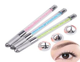 New Tattooing Pen Microblading Pen Tattoo Machine Tebori Permanent Makeup Eyebrow Tattoo Manual Pen Needle Blade Slot1105973