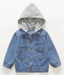 2020 New style fashion children jacket The girl Denim jacket In the fall Take hat clothes4482356