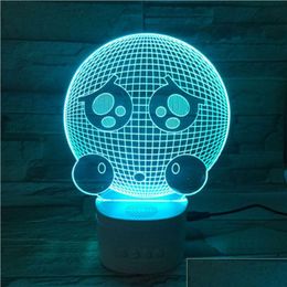 Night Lights 3D Led Night Light Cartoon Optical Illusion Visual 7 Colour Touch Table Lamp Choose From A Variety Of Styles Drop Delivery Dhb42