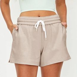 Women's Shorts Women Drawstring Solid Casual Elastic High Waist Mini Short Pants Mujer Spring Summer Straight Baggy Loose Cortos