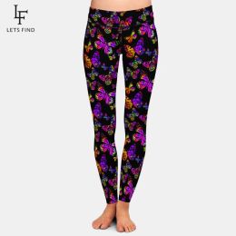 Leggings LETSFIND New Colorful Butterfly Printing Women Fitness Leggings High Waist Push Up Soft Stretch Leggings