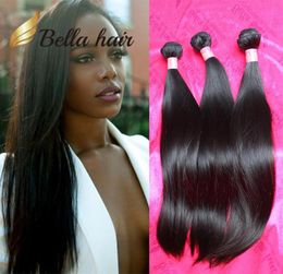 11A Thickest Brazilian Virgin Hair Bundle 3pcslot Double Drown Silk Peruvian Straight Hair Weave Raw Indian Human Extension Bella9470559