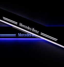 Acrylic Moving LED Welcome Pedal Car Scuff Plate Pedal Door Sill Pathway Light For Mercedes GLK 2013 - 20151917751