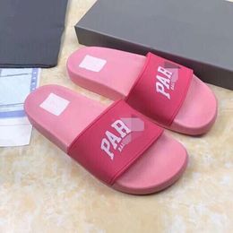 Balencaga Fashion Outsider One Word Slippers Summer Letter Printed Paris Luxury Designer Slides 7UUC5