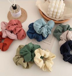 Solid Colour Headwear Hair Ties Ropes Elastic Hairbands Children Girls Ponytail Holder Trendy Fashion Accessories4054622