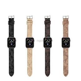 Bands Watch Genuine Cow Leather Watchband For Watch Strap Bands Smartwatch Band Series 1 2 3 4 5 6 7 8 SE Designer Smart Watches 240308