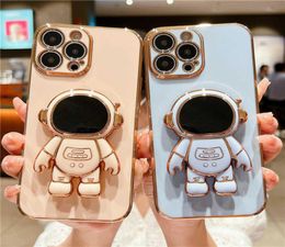 Cell Phone Cases Astronaut Folding Stand Holder Phone Case For iPhone 14 13 11 12 Pro Max XS Max XR 13Pro 14Plus 14 Shockproof Sof5640259