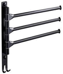 Towel Racks Rack Holder Bars Holder Swing Wall Mounted With Hooks 3Bar Oil Rubbed Bar Swivel Hanger S3374019