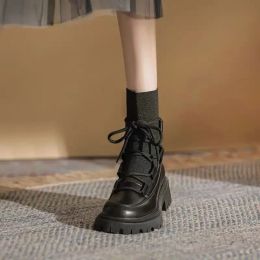 Dresses Martin Boots Summer Thin Womens 2021 New Boots Thick Sole with Skirt Childrens Boots Spring and Autumn Boots Black Short Boots