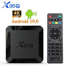 最新のX96QテレビボックスAndroid 10.0 2GB 16GB AllWinner H313 Quad Core 4K Smart TV Box WiFi Google Player YouTube 1GB 8GBセットトップボックス送料無料