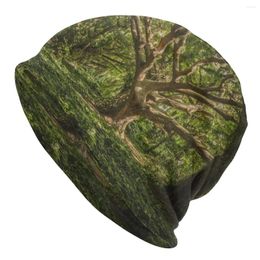 Berets árvore verde crânios gorros chapéus acampamento caminhadas legal outono inverno ao ar livre unisex bonés adulto quente cabeça envoltório bonnet chapéu de malha