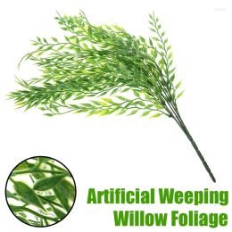 Decorative Flowers 52cm Artificial Weeping Willow Green Vine Flower Fake Plant Ivy Leaves Decor DIY Headbands Wedding Party Supplies 2024308