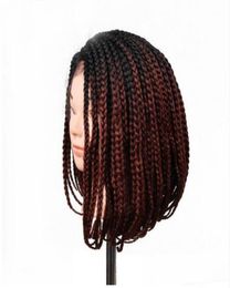 14 Inch Box Braid Crochet Wig Synthetic Lace Front Wig Bob Hairstyle Braided Lace Wigs With Bady Hair For Women USA3522894