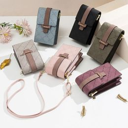 Wallets 2021 Bags For Women Wallet Plaid Leather Shoulder Straps Bag Mobile Phone Big Card Holders Handbag Pockets Girls268I