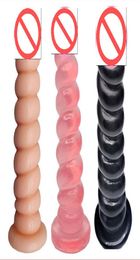2021Flesh 12 Inches Huge Realistic Dildo Waterproof Flexible penis with textured shaft and strong suction cup Sex toy for women3007434