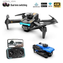 Drones 8K HD Dual Lens Optical Flow Drone Camera MINI WIFI FPV Height Hold Aerial Photography Quadcopter For Outdoor Travel Q240308