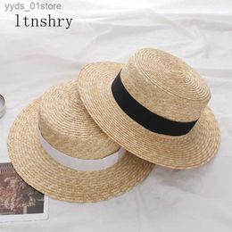 Wide Brim Hats Bucket Hats 2019 Summer Women Wide Brim Str Hat Fashion Cheau Paille La Sun Hats Boater Wheat Panama Beach Hats Cheu Feminino Cs L240308
