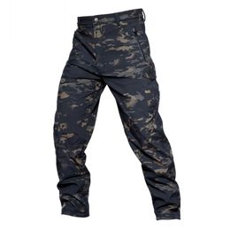 Winter Fleece Skin Soft Shell Tactical Pants Military Camouflage Pants Men Windproof Waterproof Warm Camo Army Pants S-3XL 2010277728981