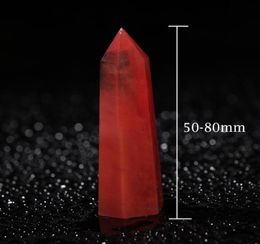 3PC New Natural Rare Red Quartz Crystal Single Terminated Wand Point Healing 5080mm Mineral Specimens Collectibles Home Decor3309243