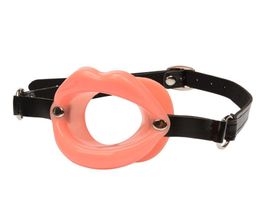 Sexy Lips Rubber Leather Open Mouth Gag Oral Fetish Slave Bdsm Bondage Ring Gag Erotic Sex Toy For Couples Adult Sex Products1062592