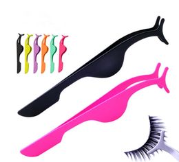 False Eyelash Curler Tweezers False Eye Lash Applicator Eyelash Extension Nipper Auxiliary Clip Clamp Makeup Tools KKA77372965009