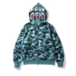 NOVO A Bathing Ap DOUBLE SHARK FULL ZIP VERDE HOODIE