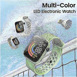 For Xiaomi NEW Smart Watch Men Women Smartwatch LED Clock Watch Waterproof Wireless Charging Silicone Digital Sport Watch A470