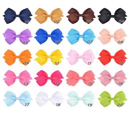 100 pcs Korean 3 INCH Grosgrain Ribbon Hair bows Baby Girl Accessories With Clip Boutique Hair Bows Hairpins9582647